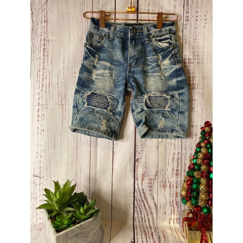 Road Narrows Blue Jean Shorts Boys Sz 5